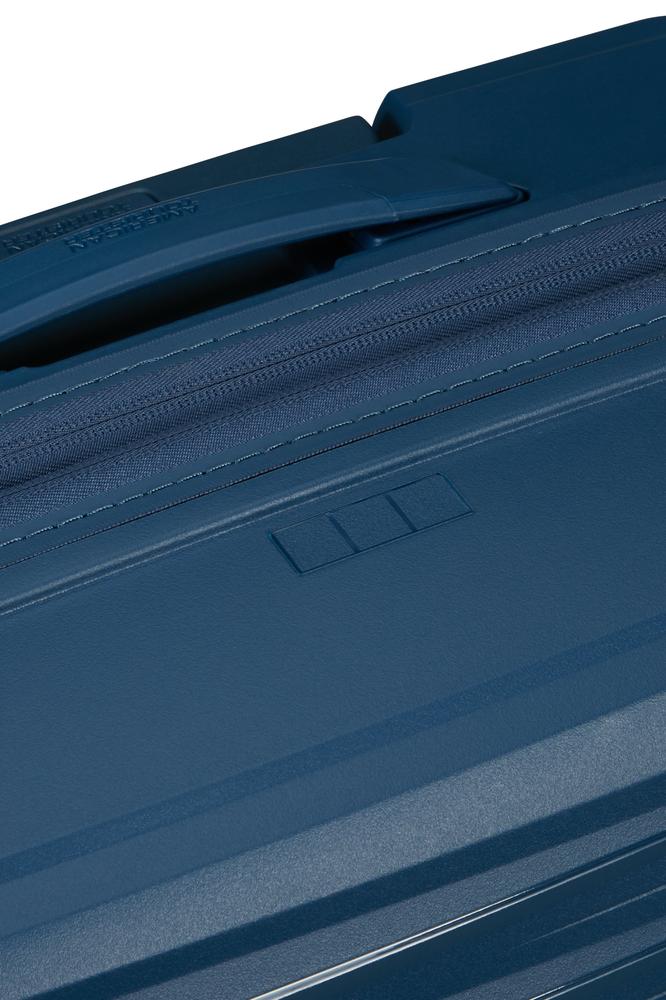 American Tourister FastForward ekspanderende stor koffert 78 cm Navy-Harde kofferter-BagBrokers