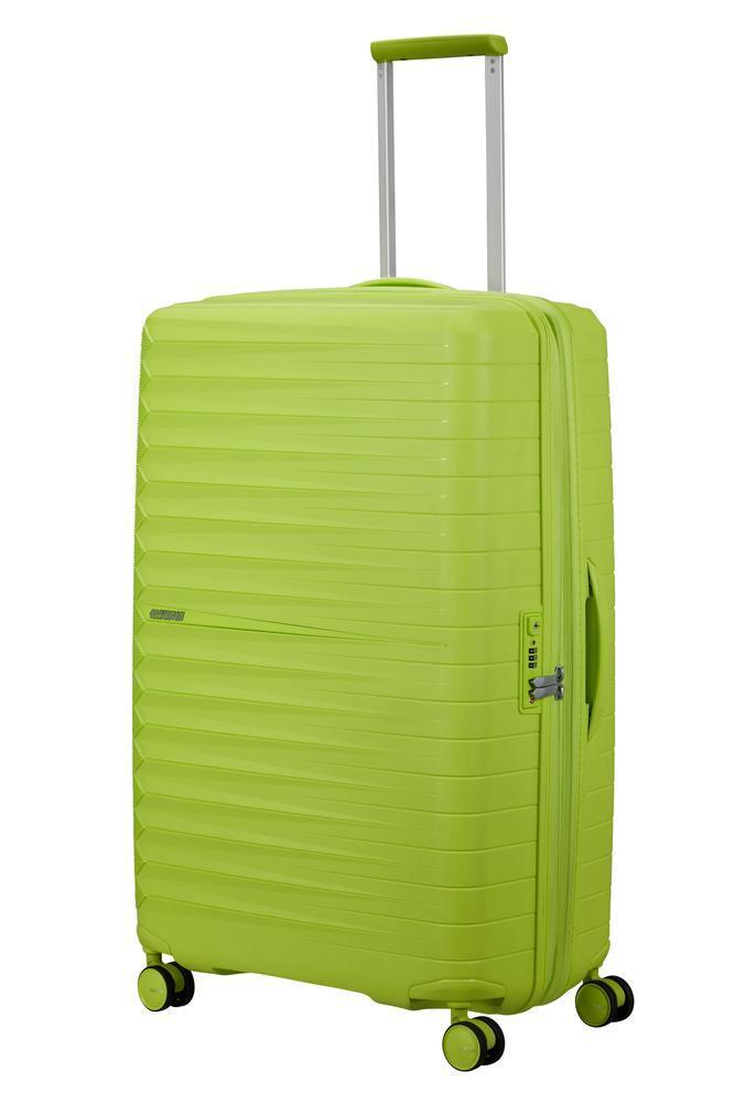 American Tourister FastForward ekspanderende stor koffert 78 cm Neon Lime-Harde kofferter-BagBrokers