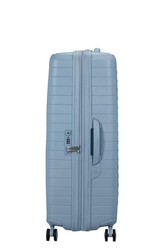 American Tourister FastForward ekspanderende stor koffert 78 cm Steel Blue-Harde kofferter-BagBrokers
