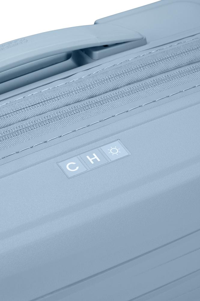 American Tourister FastForward ekspanderende stor koffert 78 cm Steel Blue-Harde kofferter-BagBrokers