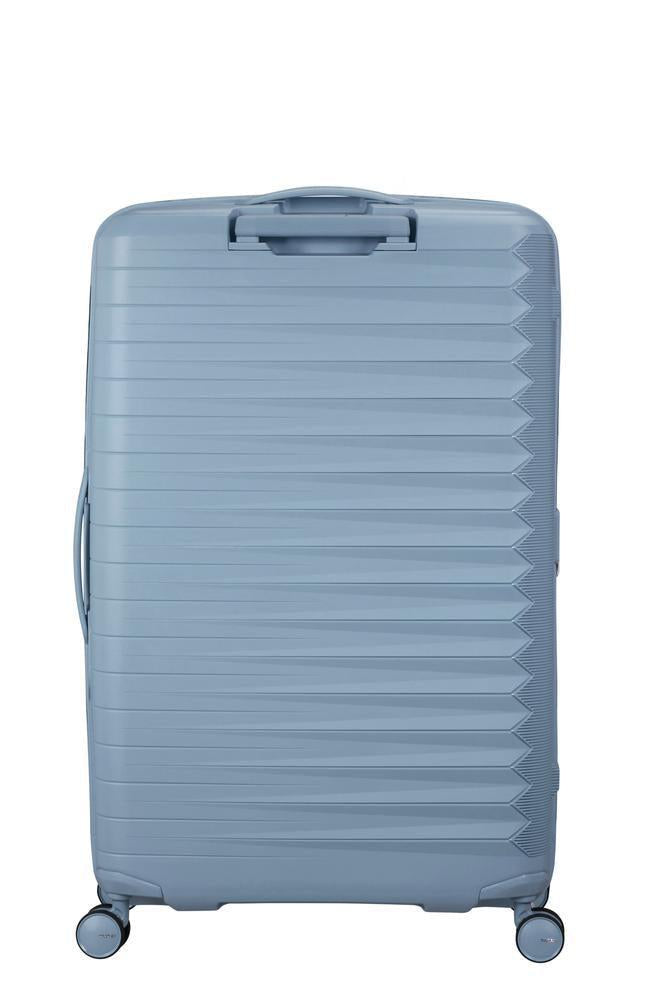 American Tourister FastForward ekspanderende stor koffert 78 cm Steel Blue-Harde kofferter-BagBrokers