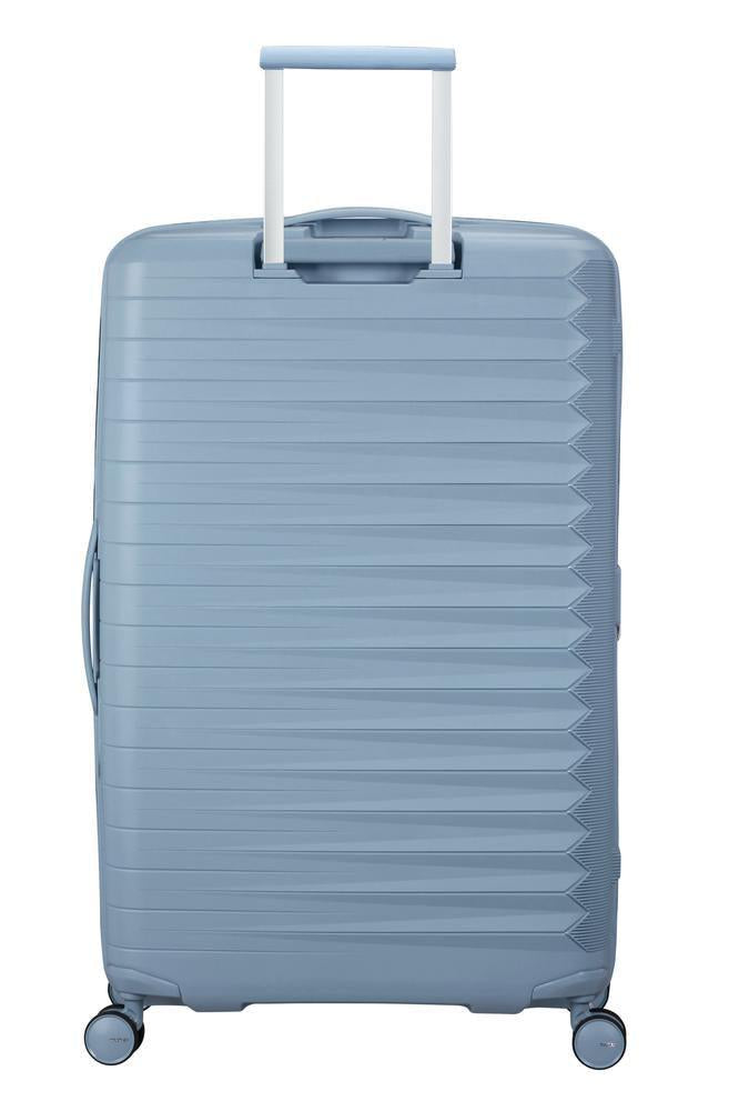 American Tourister FastForward ekspanderende stor koffert 78 cm Steel Blue-Harde kofferter-BagBrokers