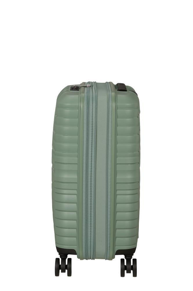 American Tourister Flytwist ekspanderende kabinkoffert 55 cm Botanic Green-Harde kofferter-BagBrokers