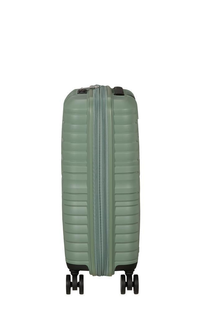 American Tourister Flytwist ekspanderende kabinkoffert 55 cm Botanic Green-Harde kofferter-BagBrokers