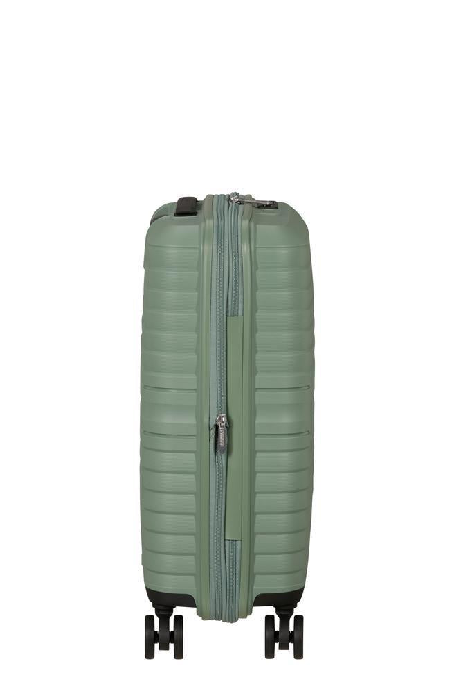 American Tourister Flytwist ekspanderende kabinkoffert 55 cm Botanic Green-Harde kofferter-BagBrokers
