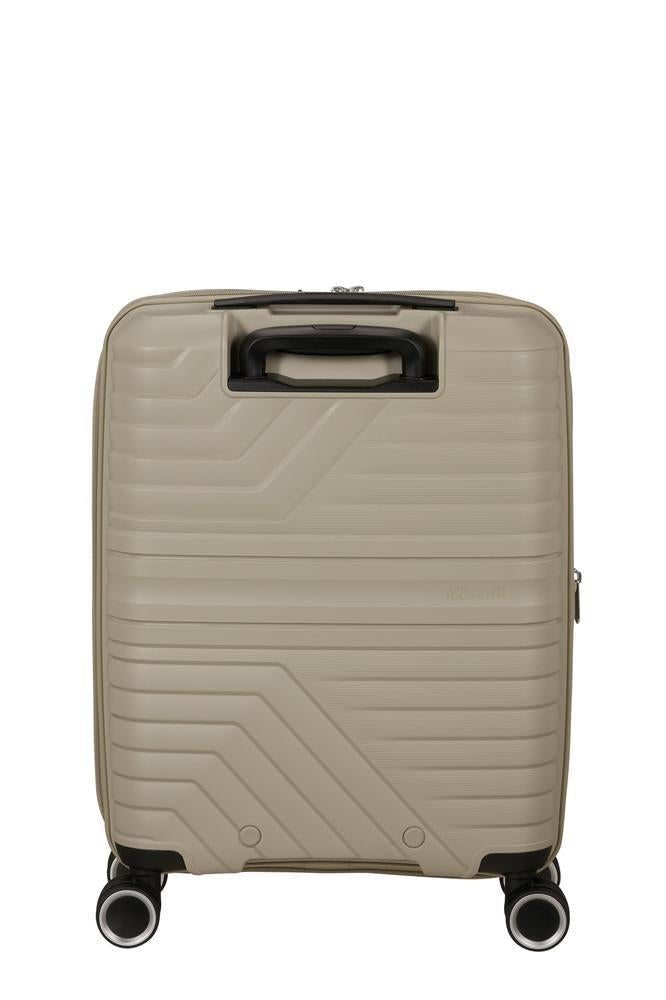 American Tourister Flytwist ekspanderende kabinkoffert 55 cm Sandstone-Harde kofferter-BagBrokers