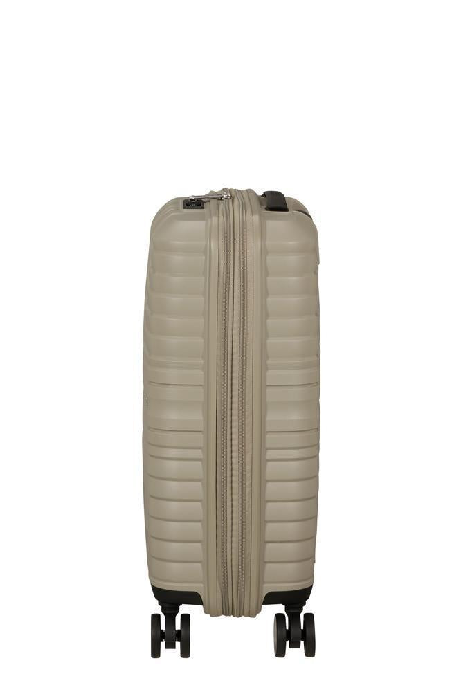 American Tourister Flytwist ekspanderende kabinkoffert 55 cm Sandstone-Harde kofferter-BagBrokers
