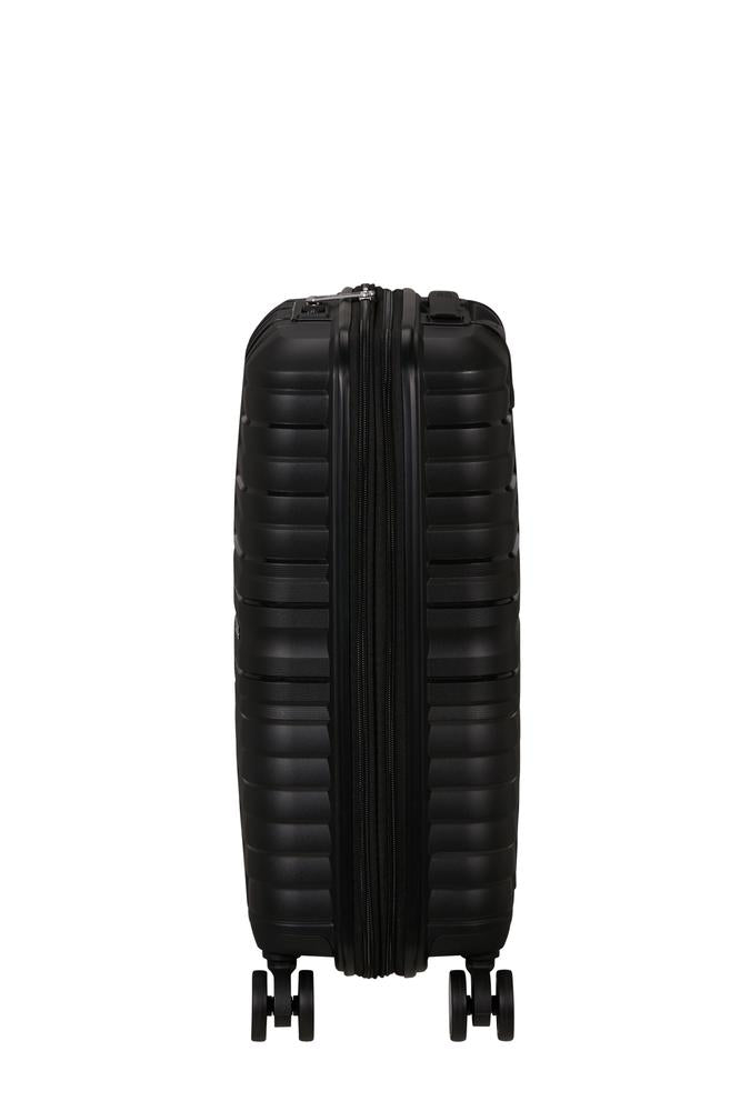 American Tourister Flytwist ekspanderende kabinkoffert 55 cm Shadow Black-Harde kofferter-BagBrokers