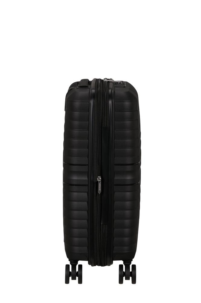 American Tourister Flytwist ekspanderende kabinkoffert 55 cm Shadow Black-Harde kofferter-BagBrokers