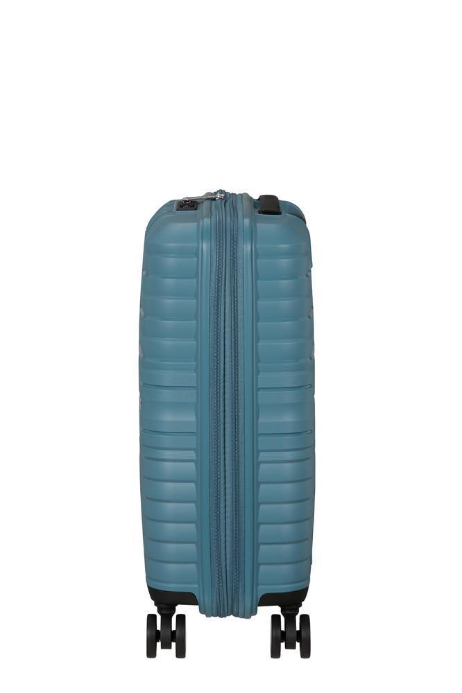American Tourister Flytwist ekspanderende kabinkoffert 55 cm Storm Blue-Harde kofferter-BagBrokers