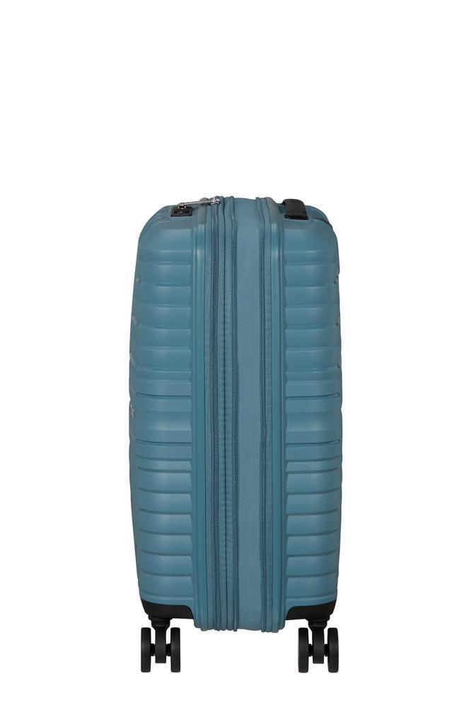 American Tourister Flytwist ekspanderende kabinkoffert 55 cm Storm Blue-Harde kofferter-BagBrokers