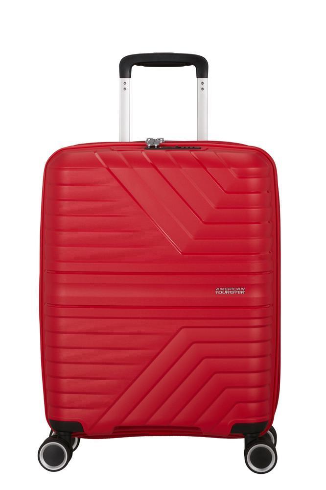 American Tourister Flytwist ekspanderende kabinkoffert 55 cm True Red-Harde kofferter-BagBrokers