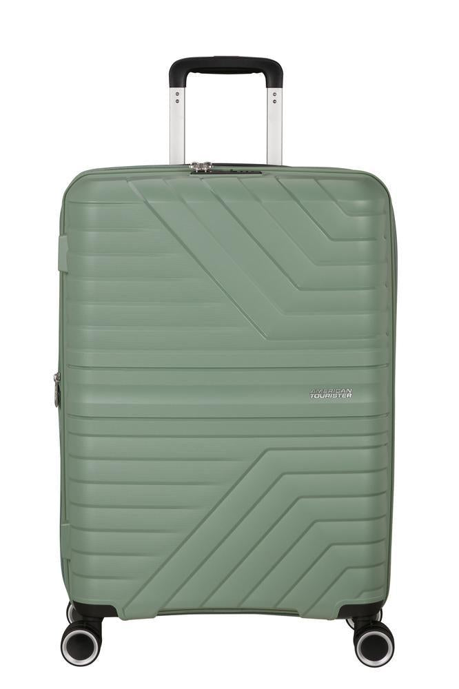 American Tourister Flytwist ekspanderende medium koffert 67 cm Botanic Green-Harde kofferter-BagBrokers