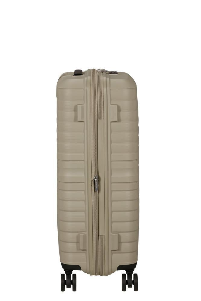 American Tourister Flytwist ekspanderende medium koffert 67 cm Sandstone-Harde kofferter-BagBrokers
