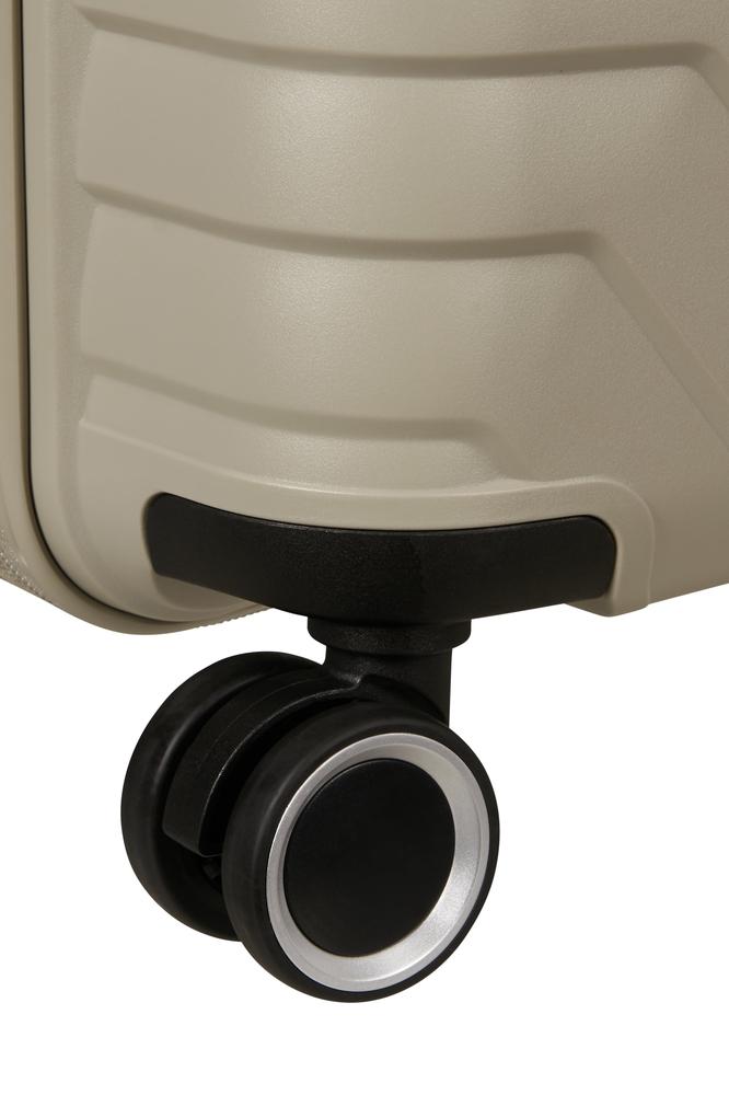 American Tourister Flytwist ekspanderende medium koffert 67 cm Sandstone-Harde kofferter-BagBrokers