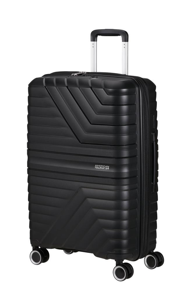American Tourister Flytwist ekspanderende medium koffert 67 cm Shadow Black-Harde kofferter-BagBrokers