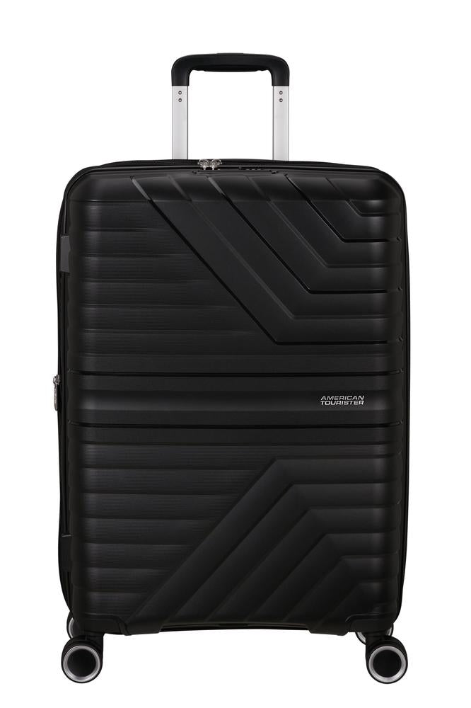 American Tourister Flytwist ekspanderende medium koffert 67 cm Shadow Black-Harde kofferter-BagBrokers