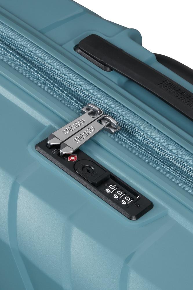 American Tourister Flytwist ekspanderende medium koffert 67 cm Storm Blue-Harde kofferter-BagBrokers