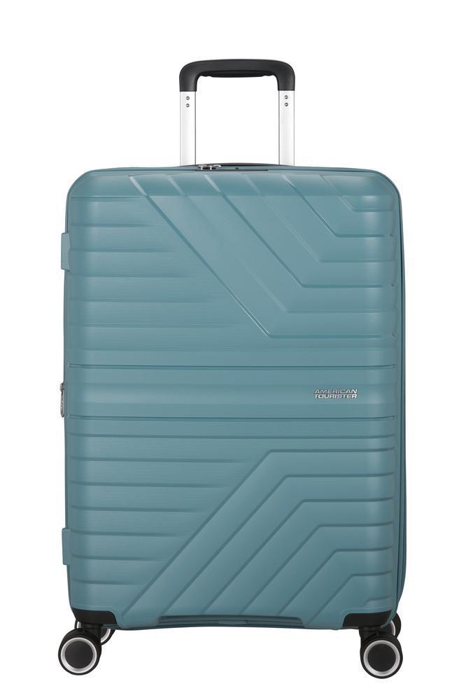 American Tourister Flytwist ekspanderende medium koffert 67 cm Storm Blue-Harde kofferter-BagBrokers