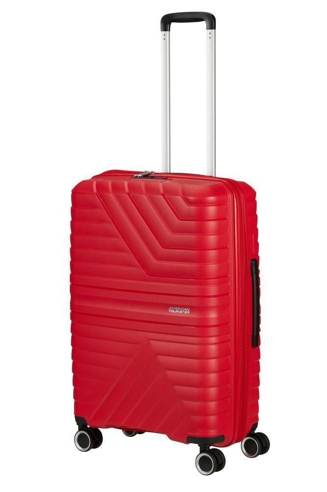 American Tourister Flytwist ekspanderende medium koffert 67 cm True Red-Harde kofferter-BagBrokers