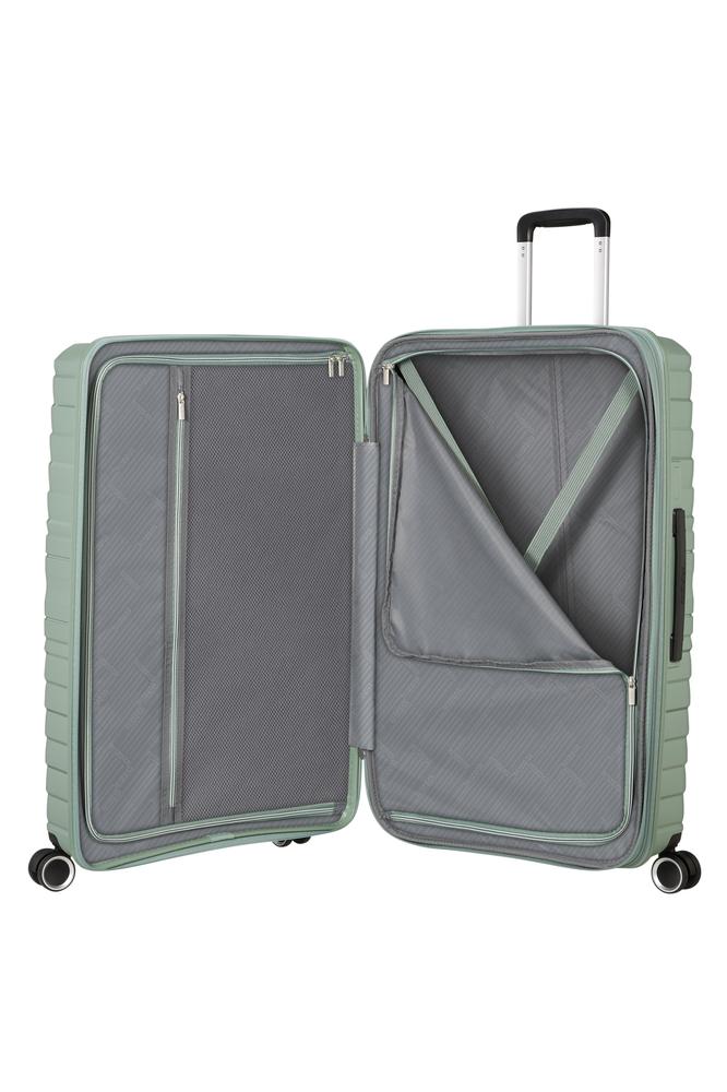 American Tourister Flytwist ekspanderende stor koffert 78 cm Botanic Green-Harde kofferter-BagBrokers
