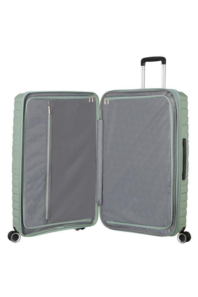 American Tourister Flytwist ekspanderende stor koffert 78 cm Botanic Green-Harde kofferter-BagBrokers