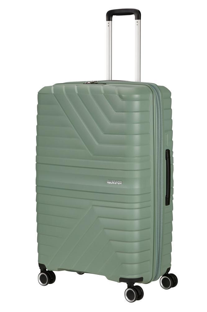 American Tourister Flytwist ekspanderende stor koffert 78 cm Botanic Green-Harde kofferter-BagBrokers