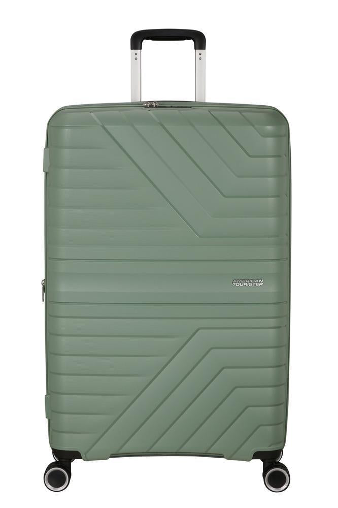American Tourister Flytwist ekspanderende stor koffert 78 cm Botanic Green-Harde kofferter-BagBrokers