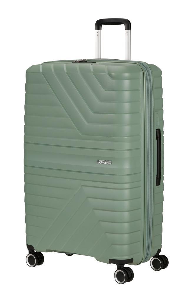 American Tourister Flytwist ekspanderende stor koffert 78 cm Botanic Green-Harde kofferter-BagBrokers