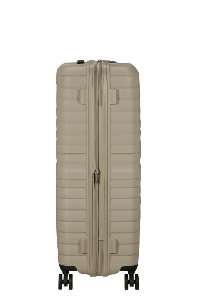 American Tourister Flytwist ekspanderende stor koffert 78 cm Sandstone-Harde kofferter-BagBrokers