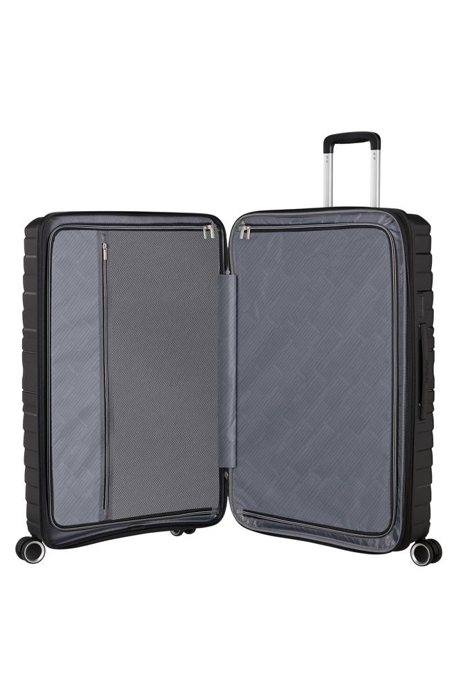 American Tourister Flytwist ekspanderende stor koffert 78 cm Shadow Black-Harde kofferter-BagBrokers