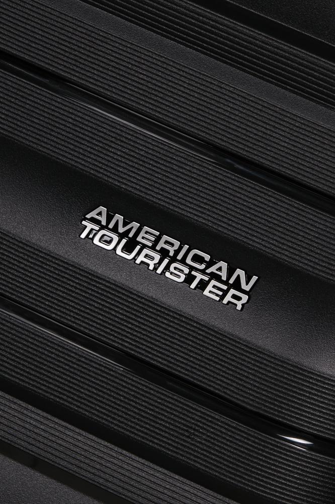 American Tourister Flytwist ekspanderende stor koffert 78 cm Shadow Black-Harde kofferter-BagBrokers