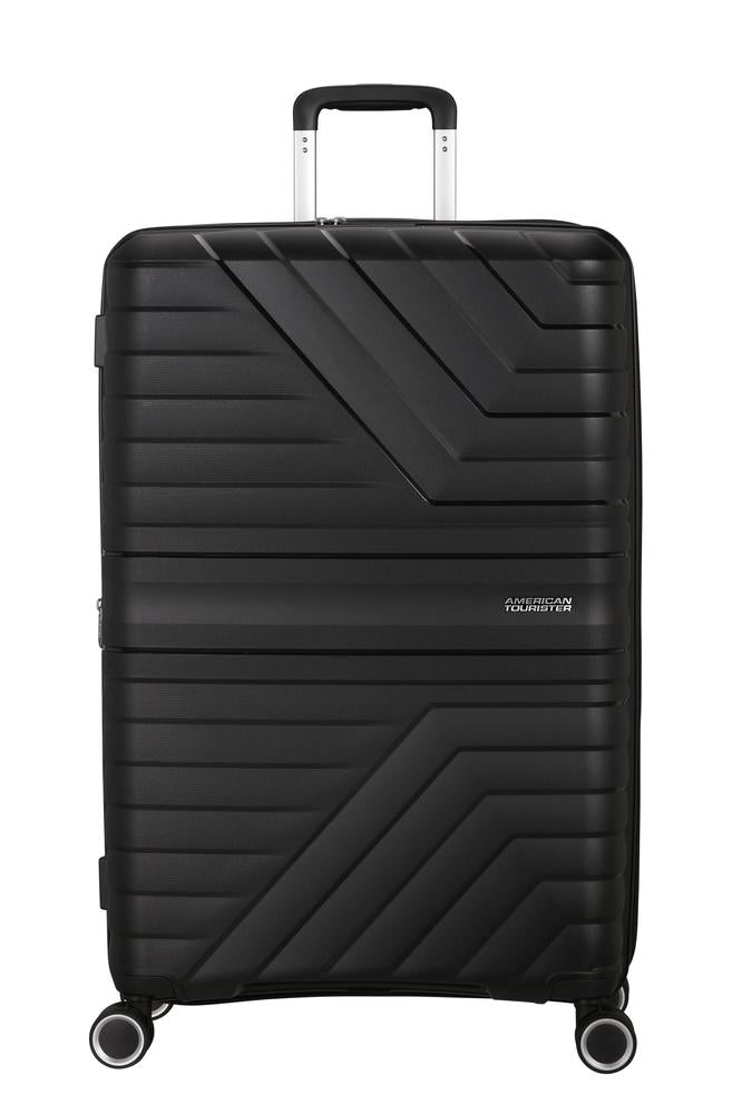 American Tourister Flytwist ekspanderende stor koffert 78 cm Shadow Black-Harde kofferter-BagBrokers