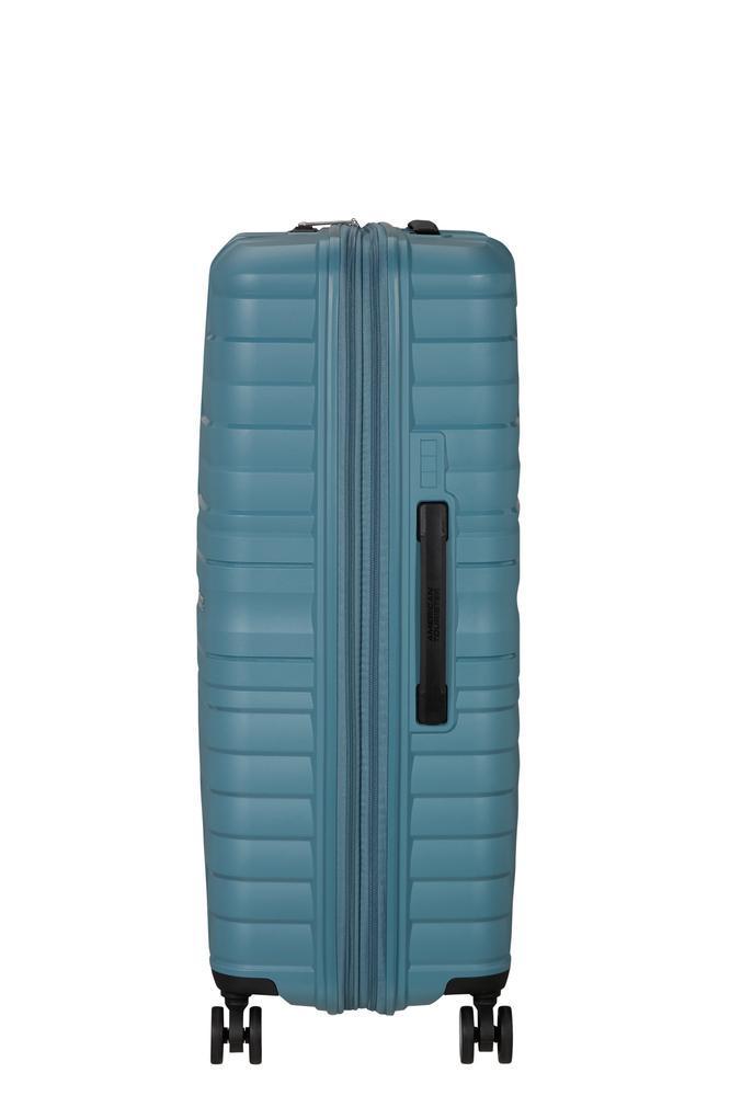 American Tourister Flytwist ekspanderende stor koffert 78 cm Storm Blue-Harde kofferter-BagBrokers
