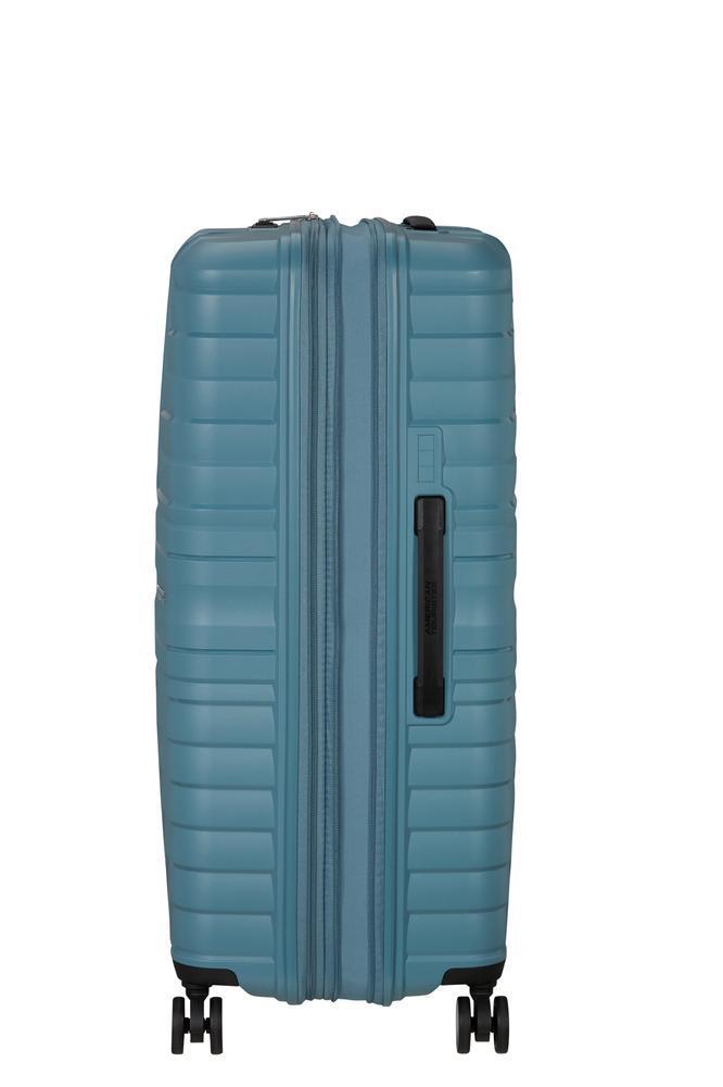 American Tourister Flytwist ekspanderende stor koffert 78 cm Storm Blue-Harde kofferter-BagBrokers