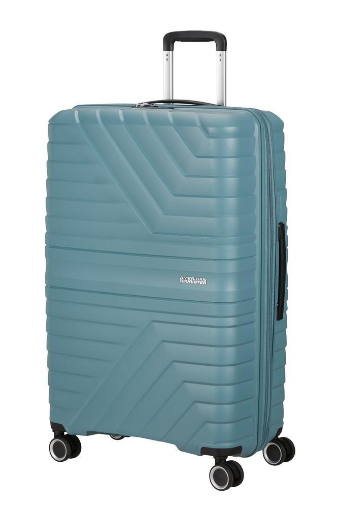 American Tourister Flytwist ekspanderende stor koffert 78 cm Storm Blue-Harde kofferter-BagBrokers