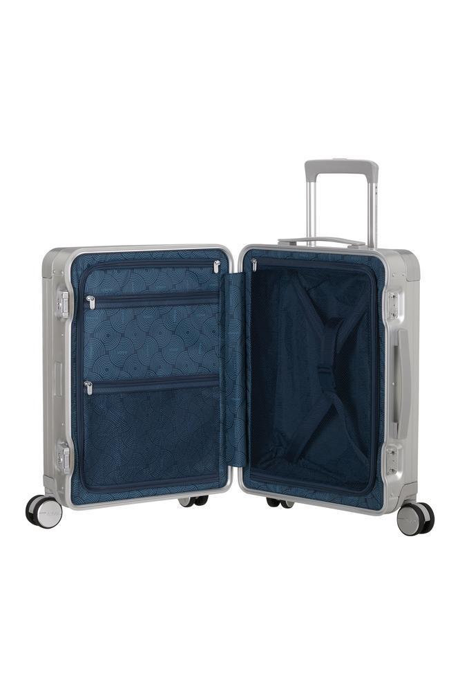 American Tourister Soundbox ALU 55 cm Silver-Harde kofferter-BagBrokers