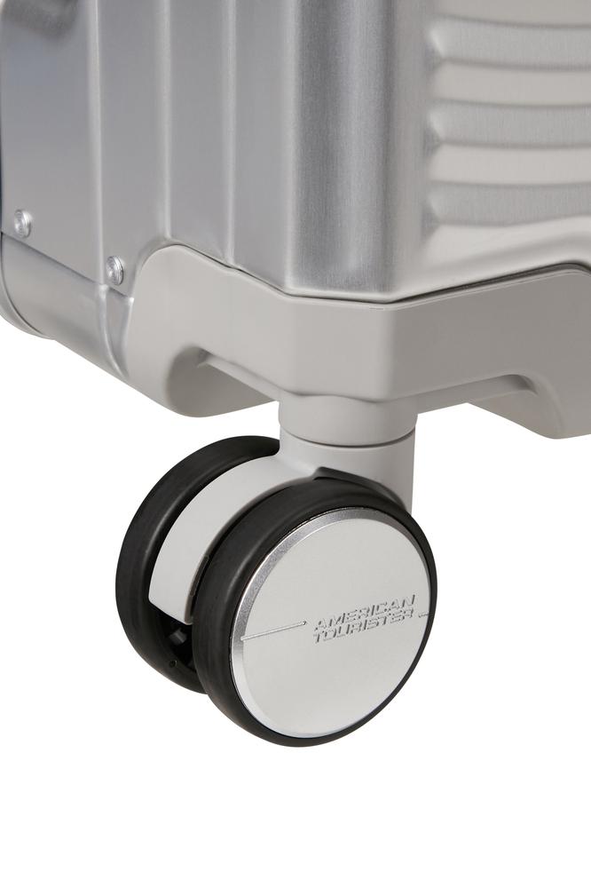American Tourister Soundbox ALU 55 cm Silver-Harde kofferter-BagBrokers