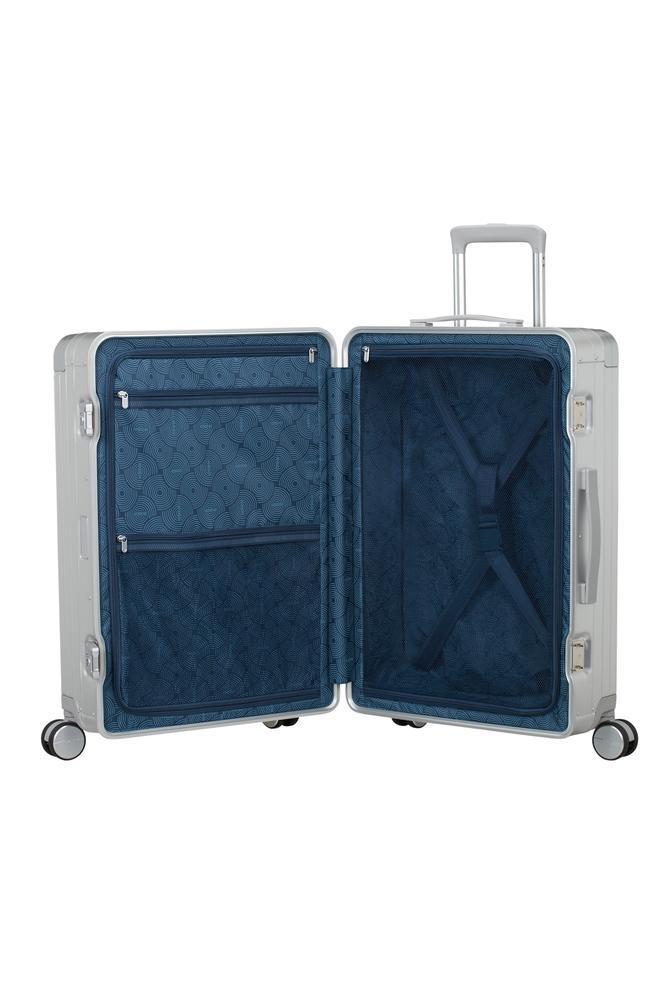 American Tourister Soundbox ALU Medium 68 cm Silver-Harde kofferter-BagBrokers