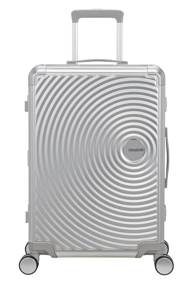 American Tourister Soundbox ALU Stor 77 cm Silver-Harde kofferter-BagBrokers