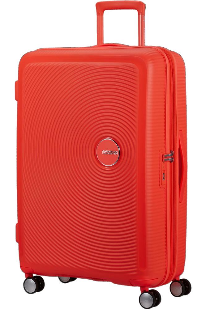 American Tourister Soundbox Ekspanderende Stor Koffert 77 cm Neon Orange-Harde kofferter-BagBrokers