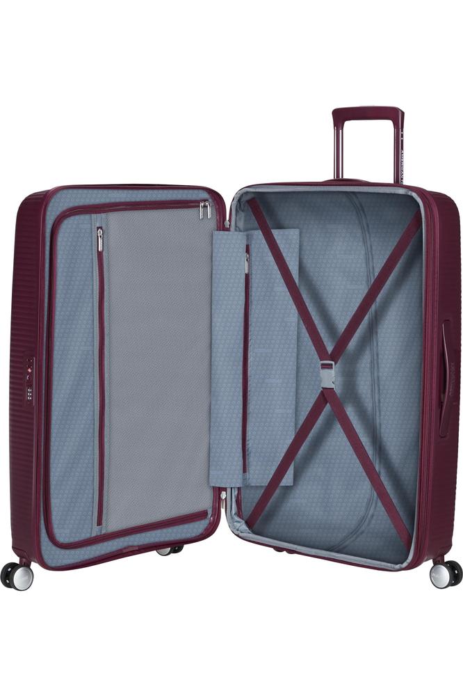 American Tourister Soundbox Ekspanderende Stor Koffert 77 cm Wild Cherry-Harde kofferter-BagBrokers