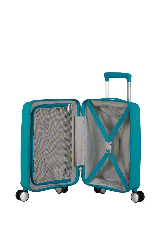 American Tourister Soundbox Mini 47 cm Deep Teal-Harde kofferter-BagBrokers