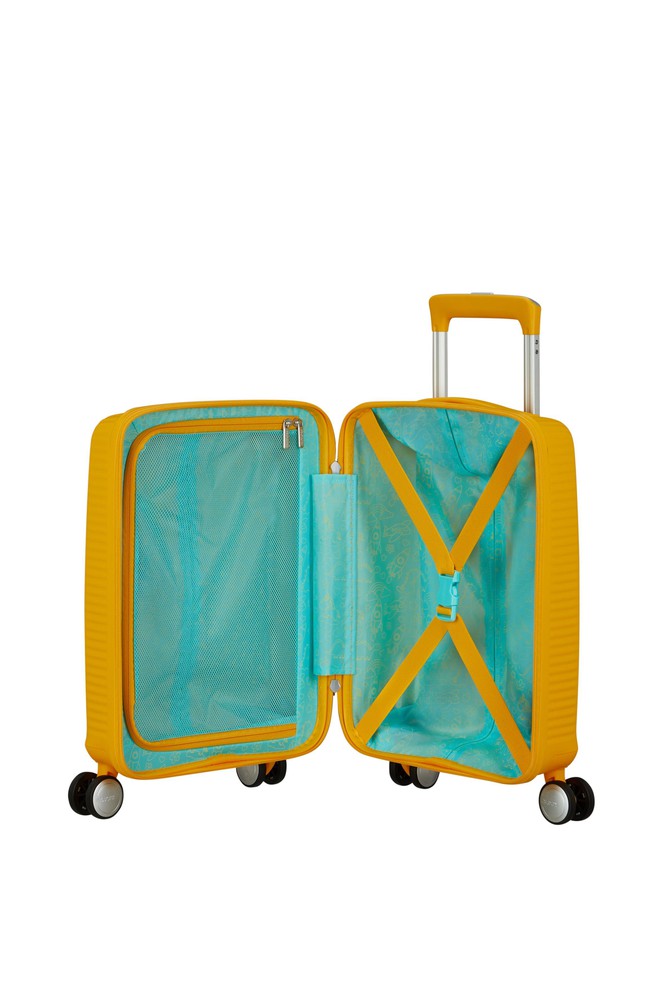 American Tourister Soundbox Mini 47 cm Golden Yellow-Harde kofferter-BagBrokers