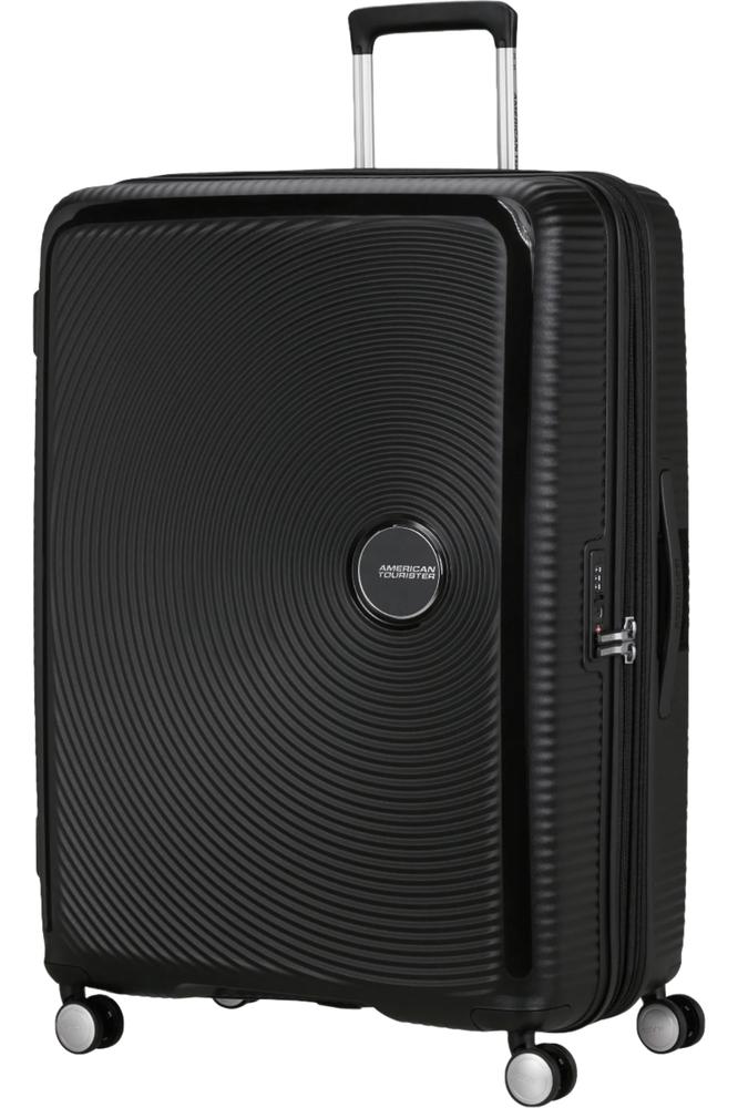 American Tourister Soundbox ekspanderende stor koffert 77 cm Svart-Harde kofferter-BagBrokers