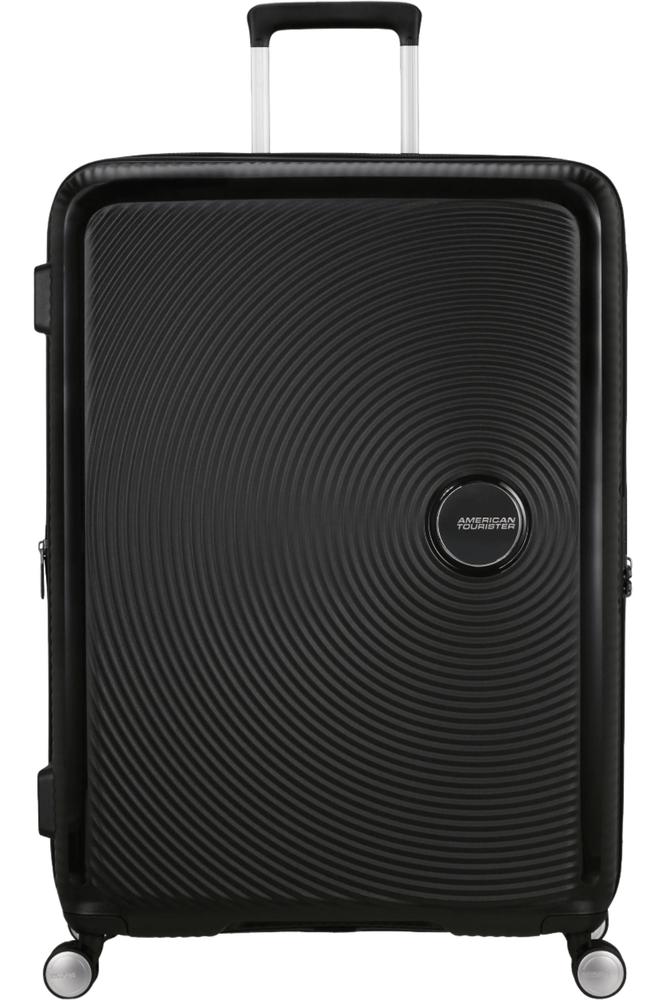 American Tourister Soundbox ekspanderende stor koffert 77 cm Svart-Harde kofferter-BagBrokers
