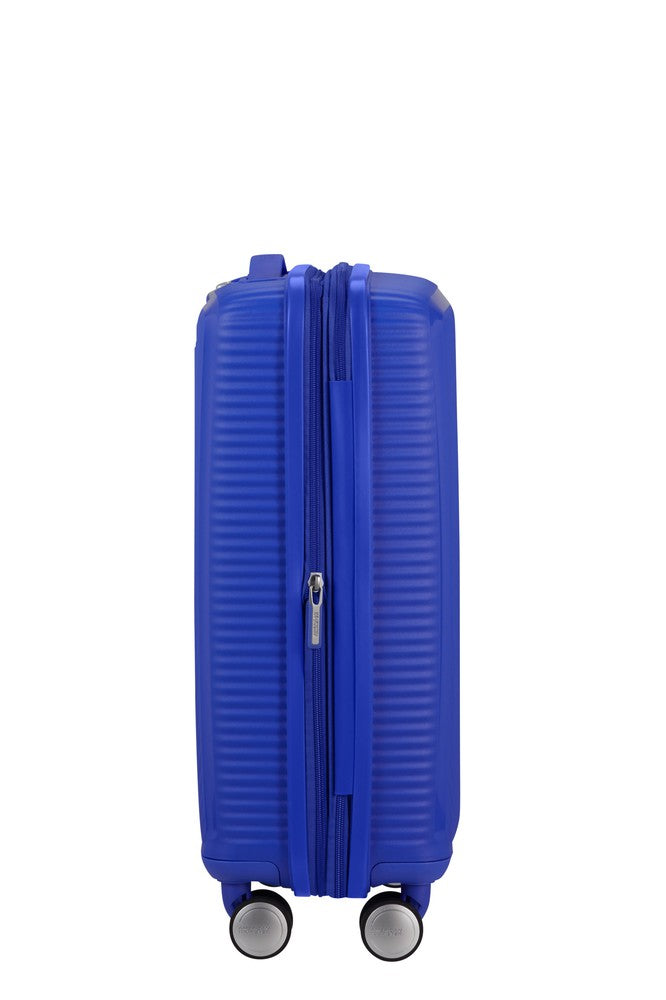 American Tourister Soundbox ekspanderende kabinkoffert 55 cm Cobalt Blue-Harde kofferter-BagBrokers