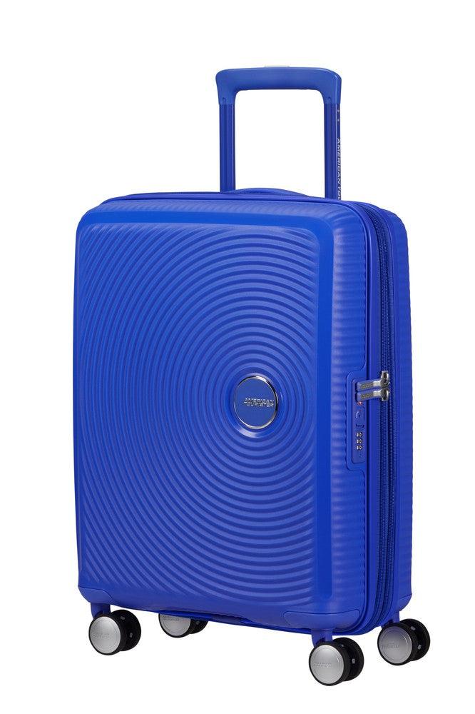 American Tourister Soundbox ekspanderende kabinkoffert 55 cm Cobalt Blue-Harde kofferter-BagBrokers