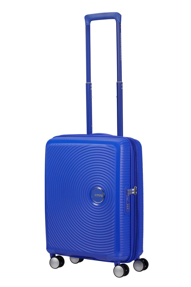 American Tourister Soundbox ekspanderende kabinkoffert 55 cm Cobalt Blue-Harde kofferter-BagBrokers