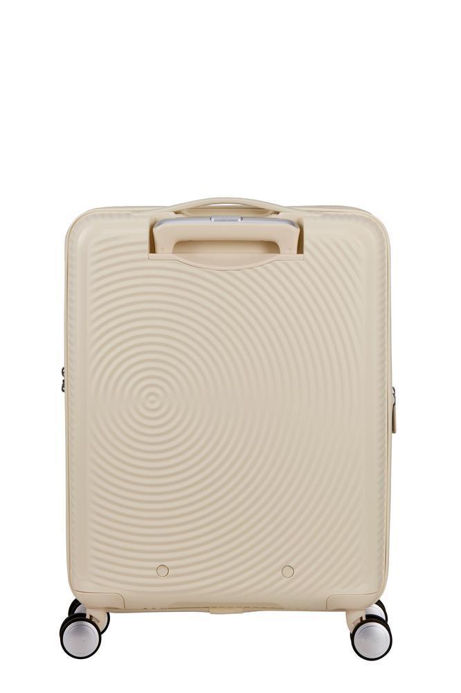 American Tourister Soundbox ekspanderende kabinkoffert 55 cm Coconut Sand-Harde kofferter-BagBrokers